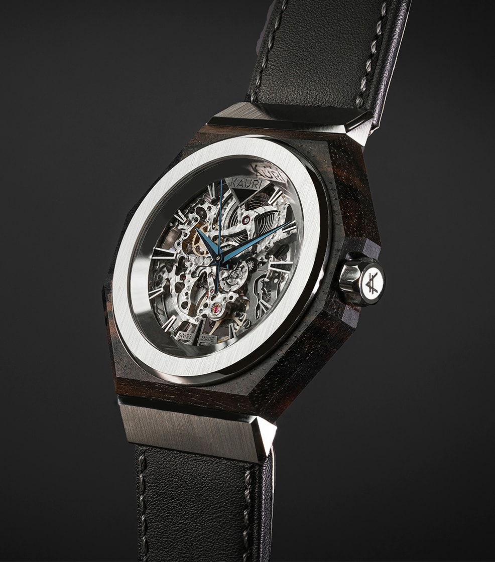 Montre automatique en bois